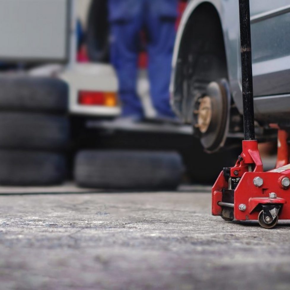 Tire Replacement concept. Garage' Tools and Equipment. Car Maint