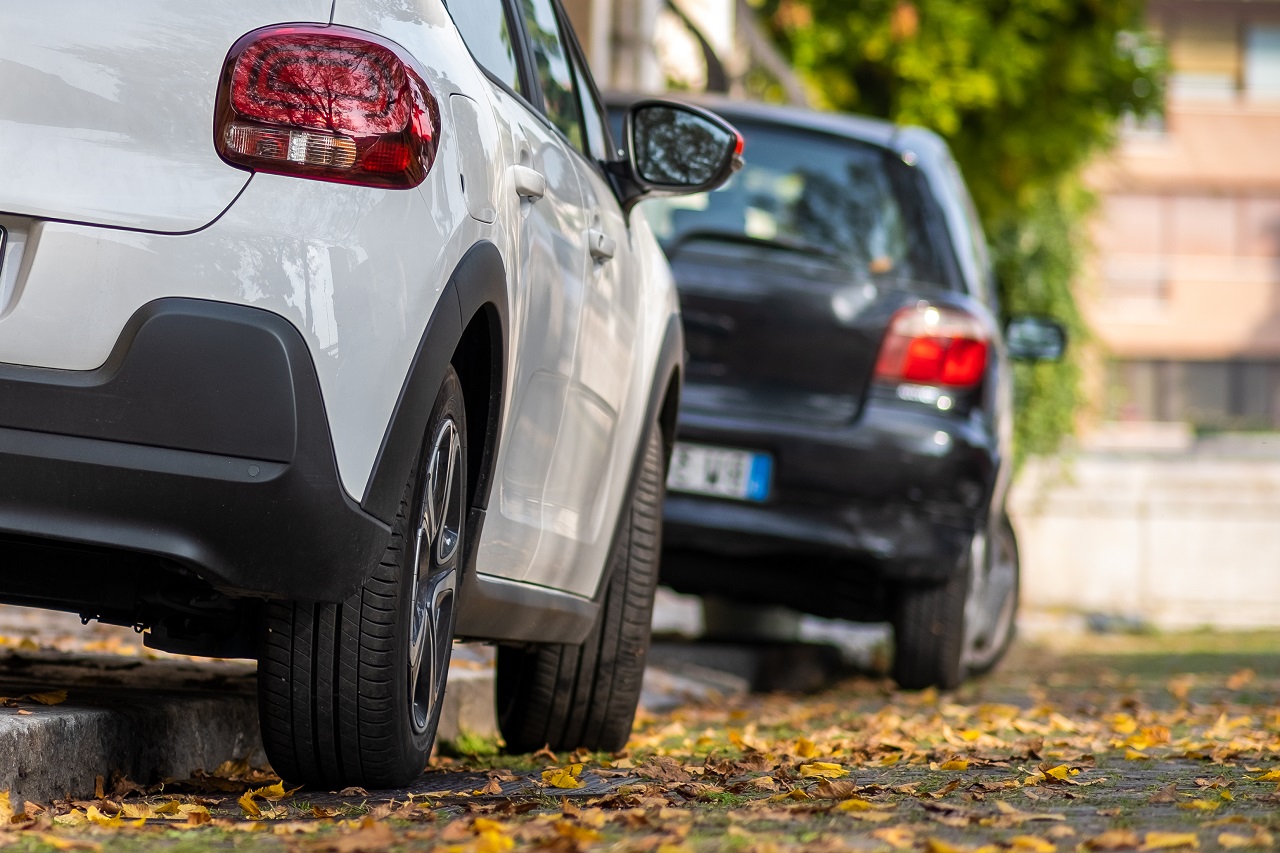 parking on the curb